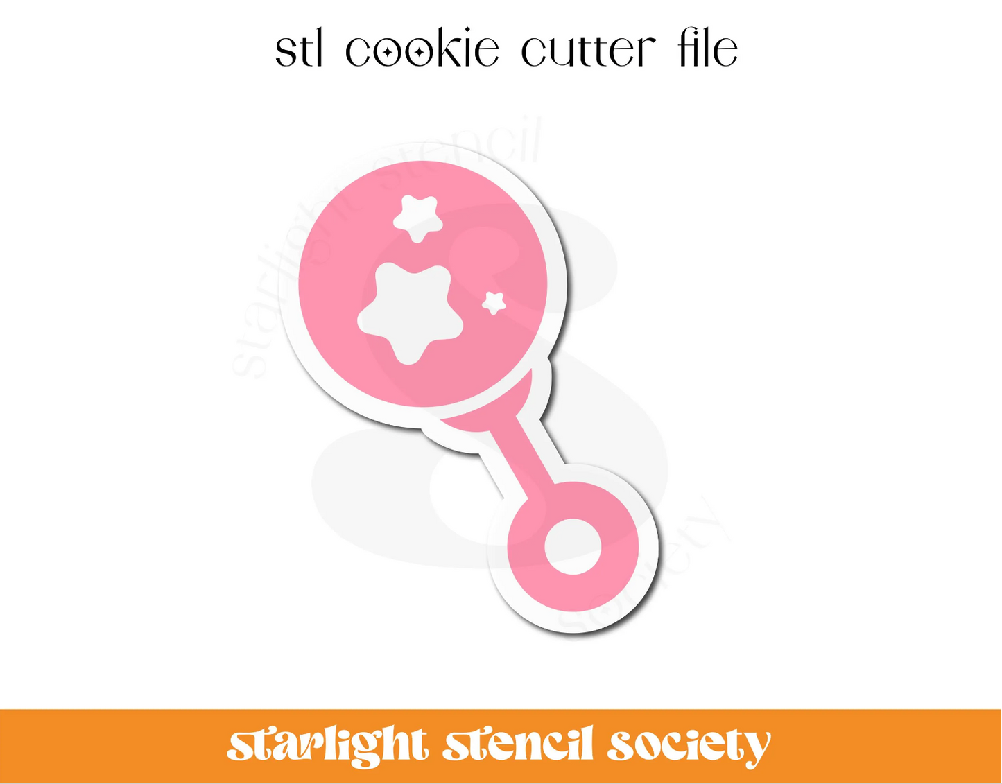 Baby Rattle STL Cookie Cutter File