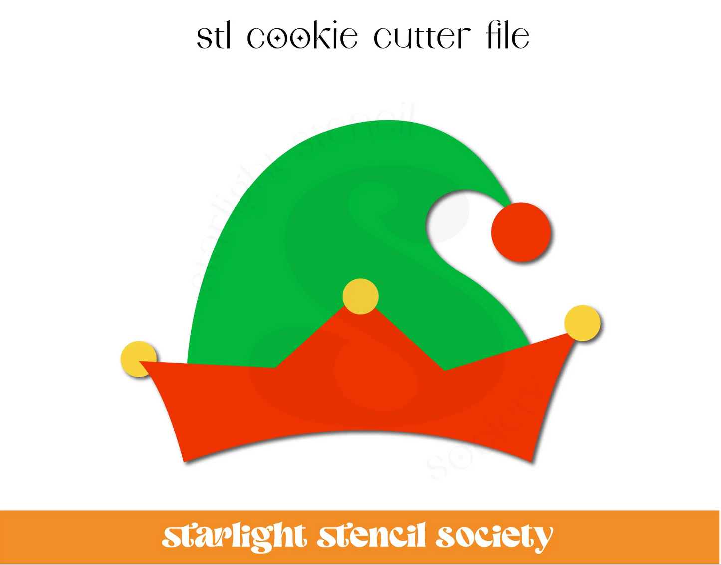 Elf Hat STL Cookie Cutter File