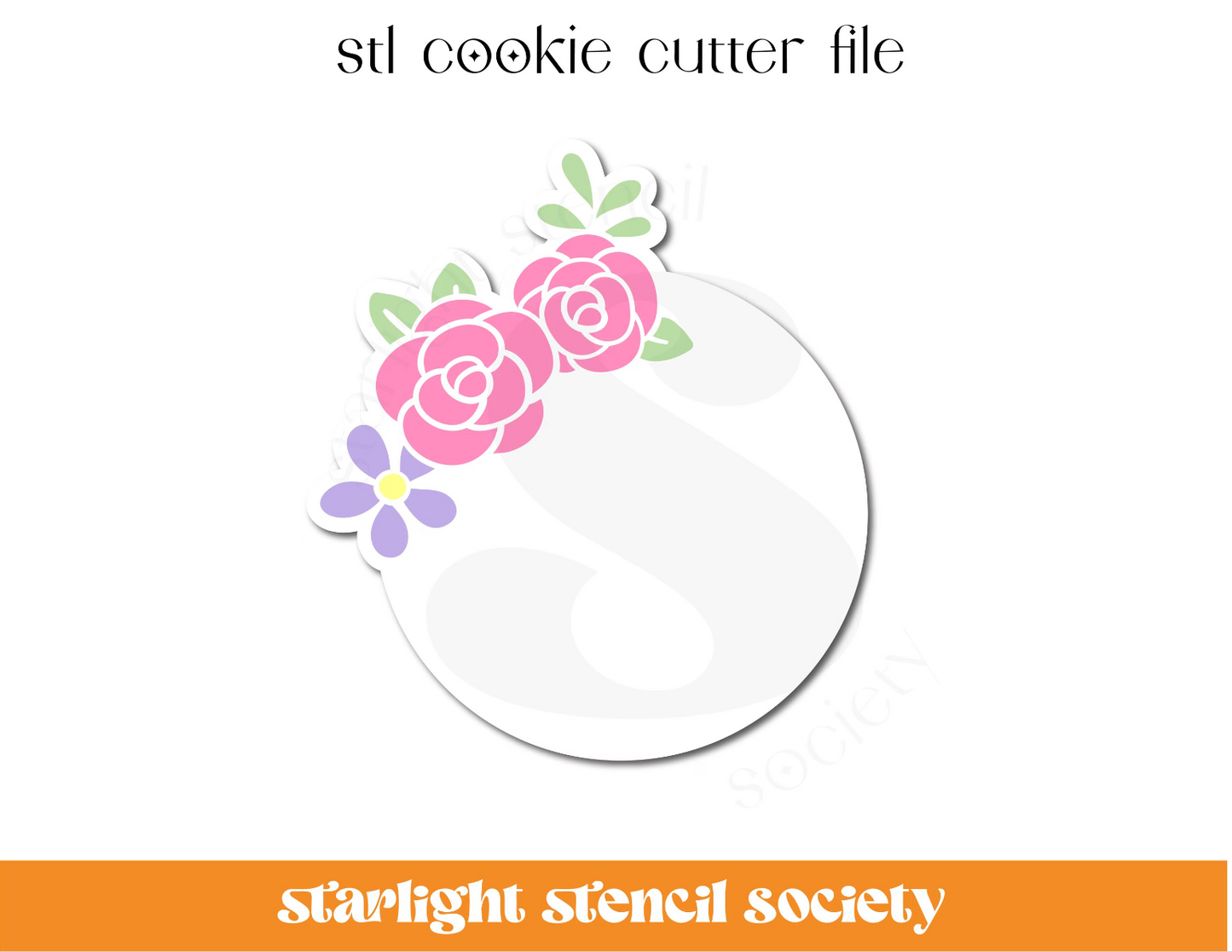 Floral Circle STL Cookie Cutter File