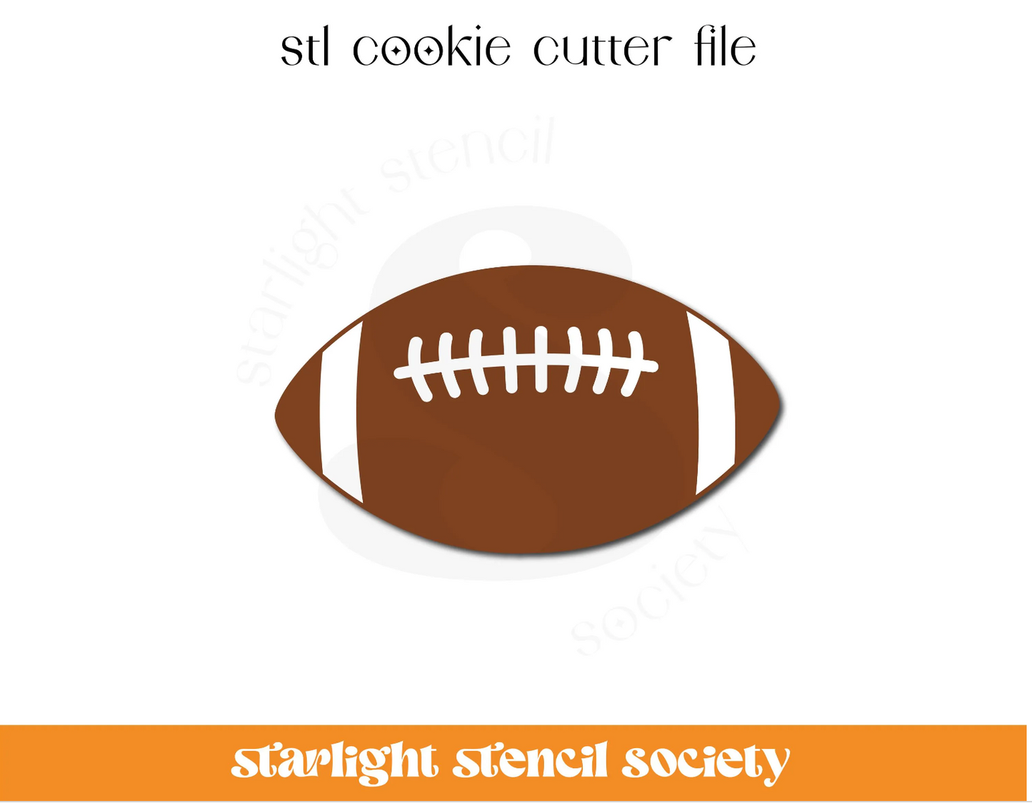 Football STL Cookie Cutter File