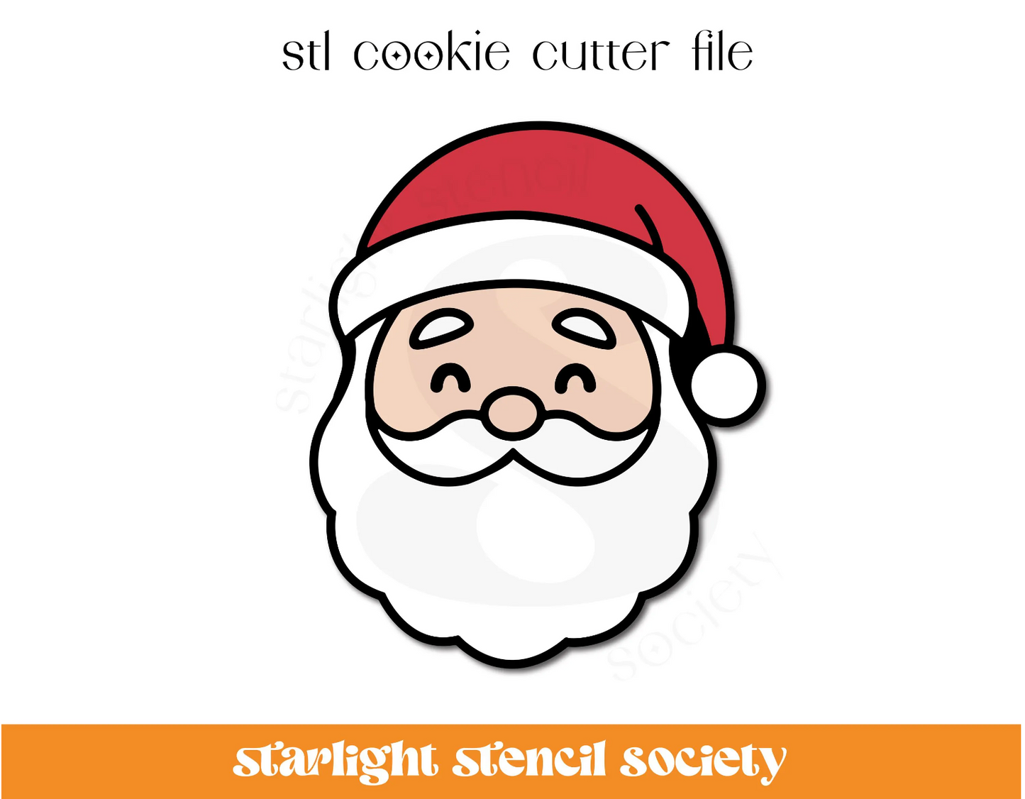Santa Face STL Cookie Cutter File