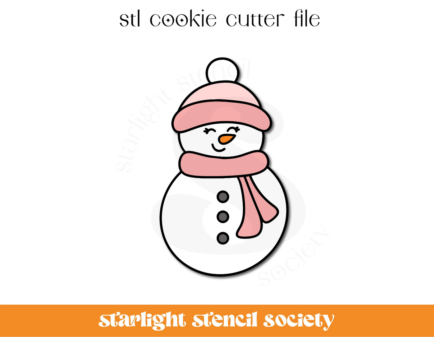 Snowman STL Cookie Cutter File