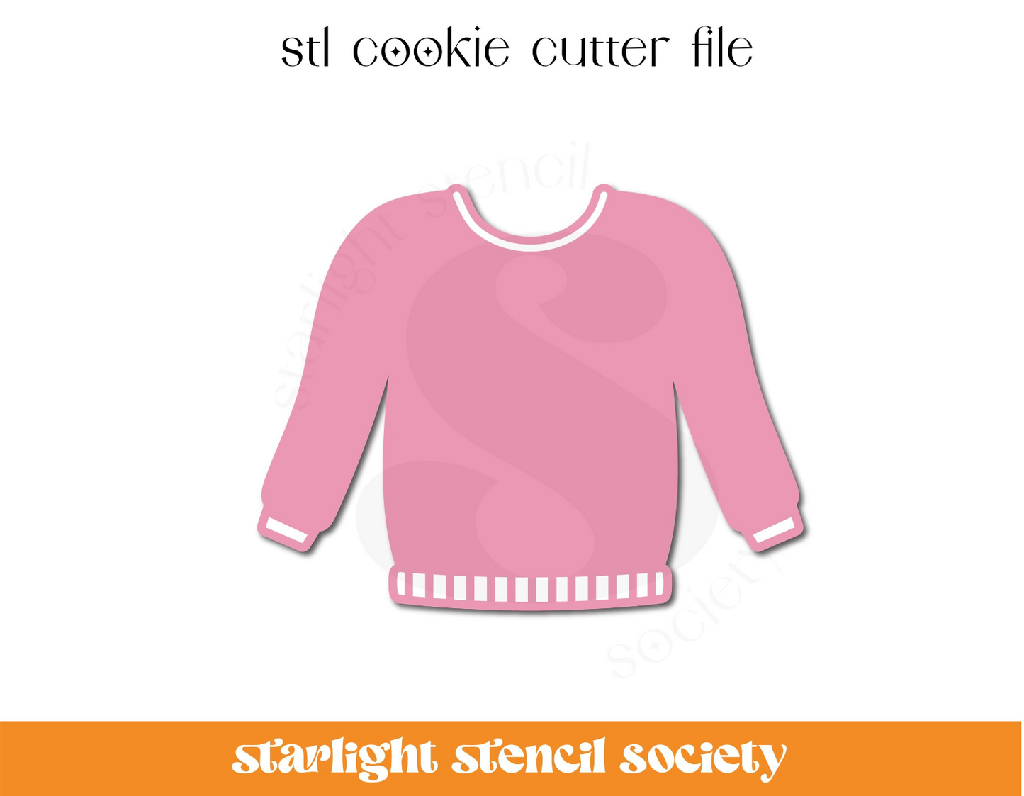 Sweater STL Cookie Cutter File