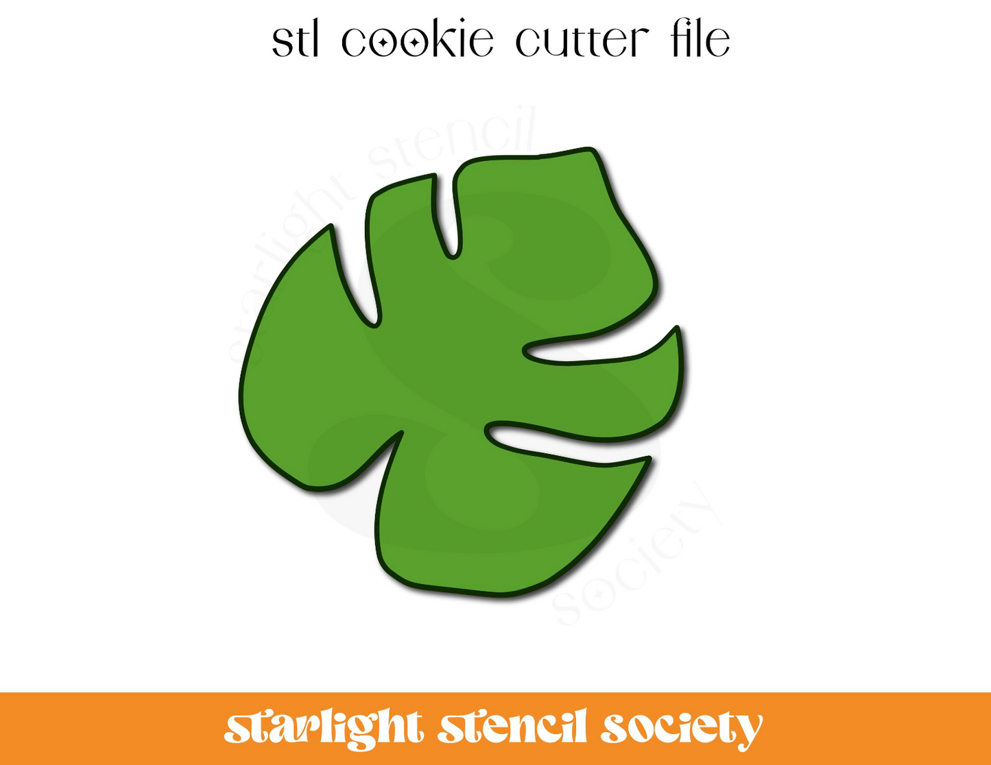 Tropical Leaf 2 STL Cookie Cutter File