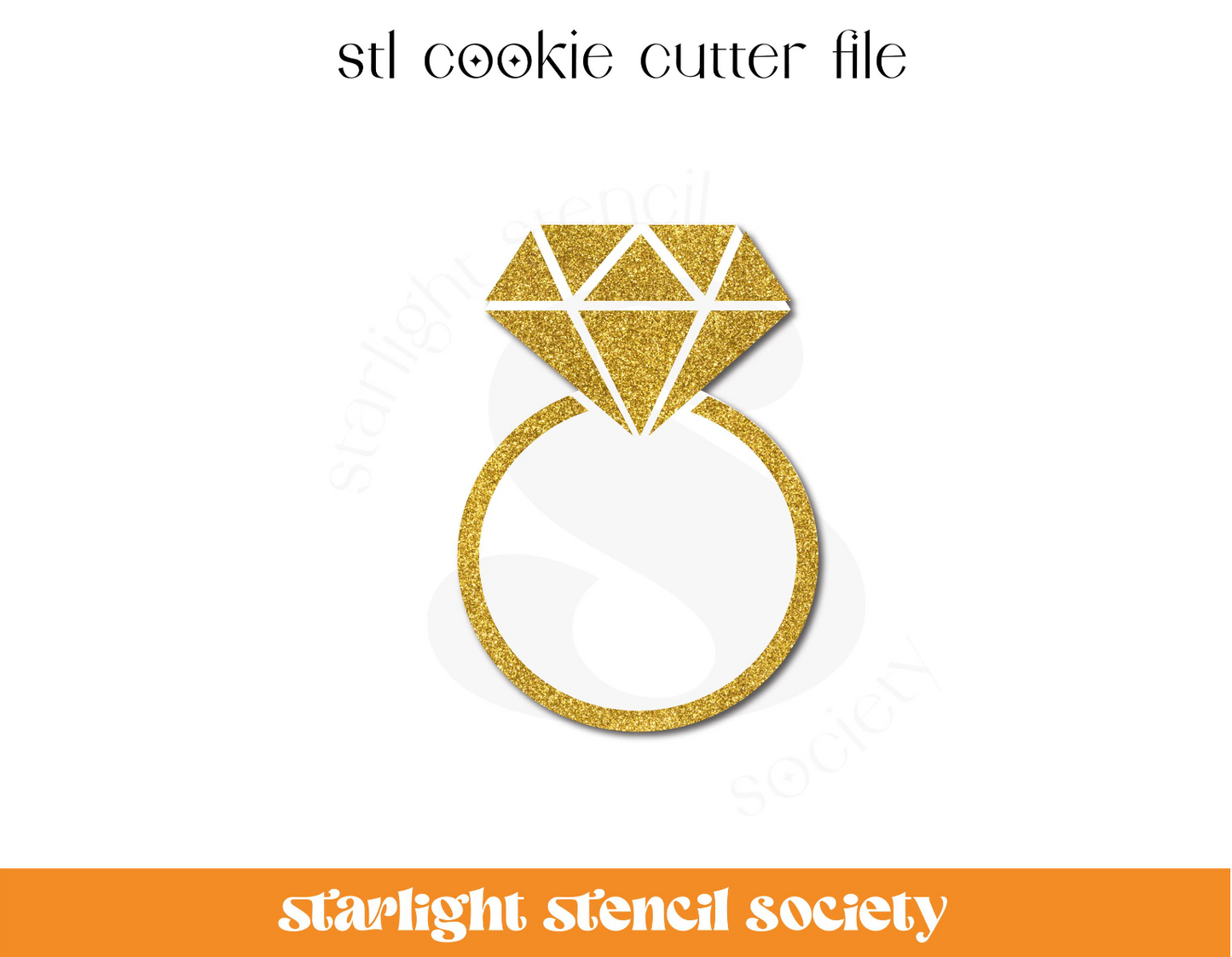 Wedding Ring STL Cookie Cutter File