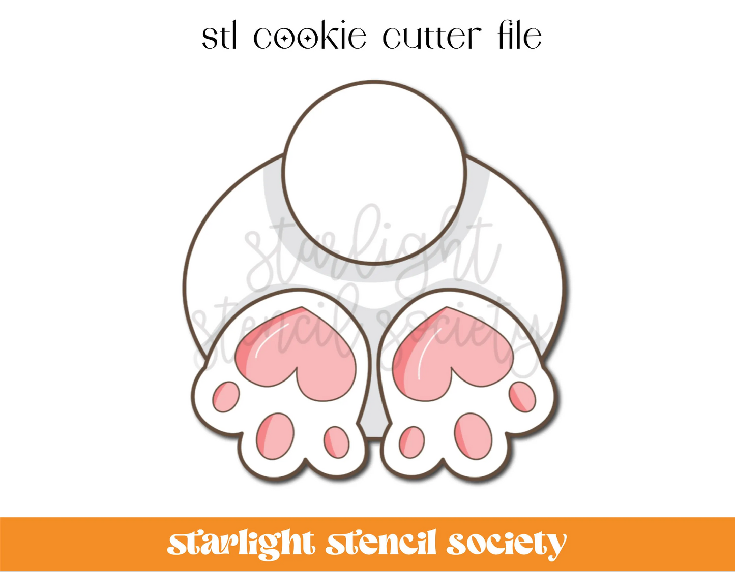 Bunny Butt STL Cookie Cutter File
