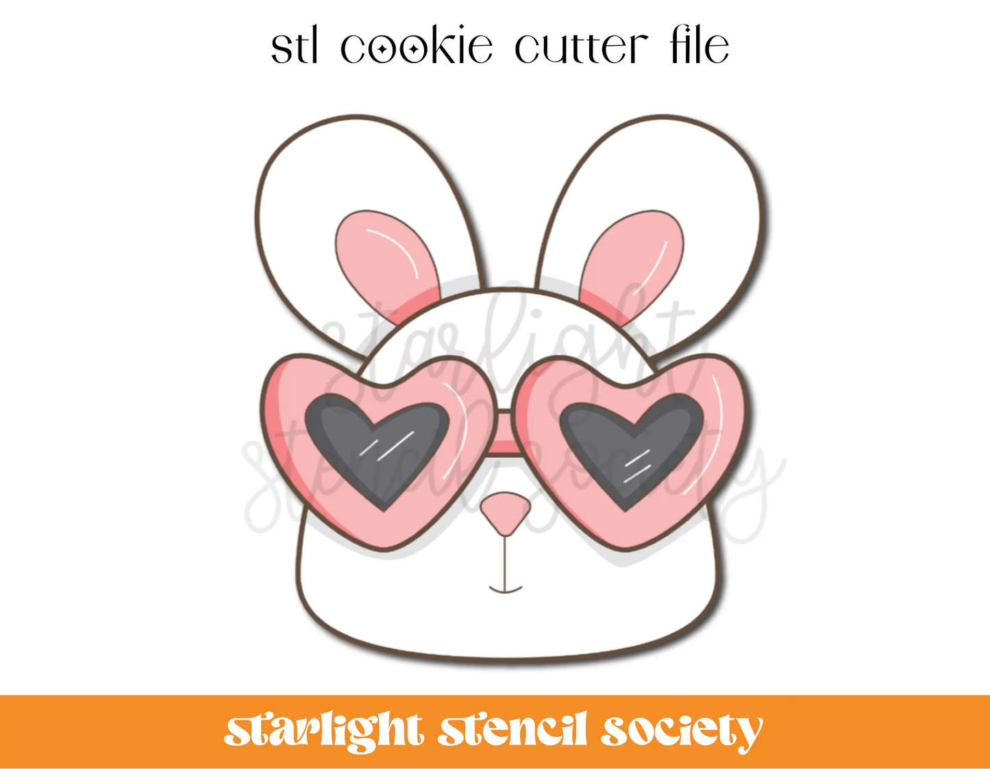 Bunny Sunglasses STL Cookie Cutter File