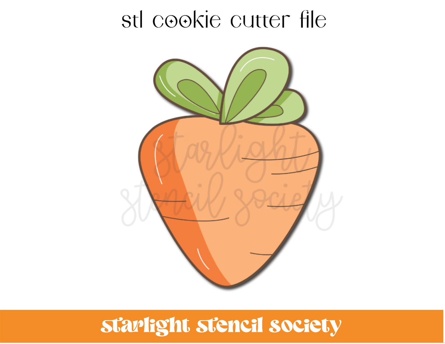 Chubby Carrot STL Cookie Cutter File