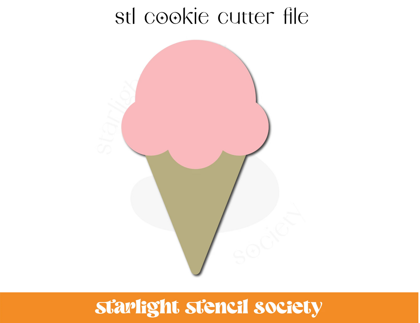 Ice Cream STL Cookie Cutter File