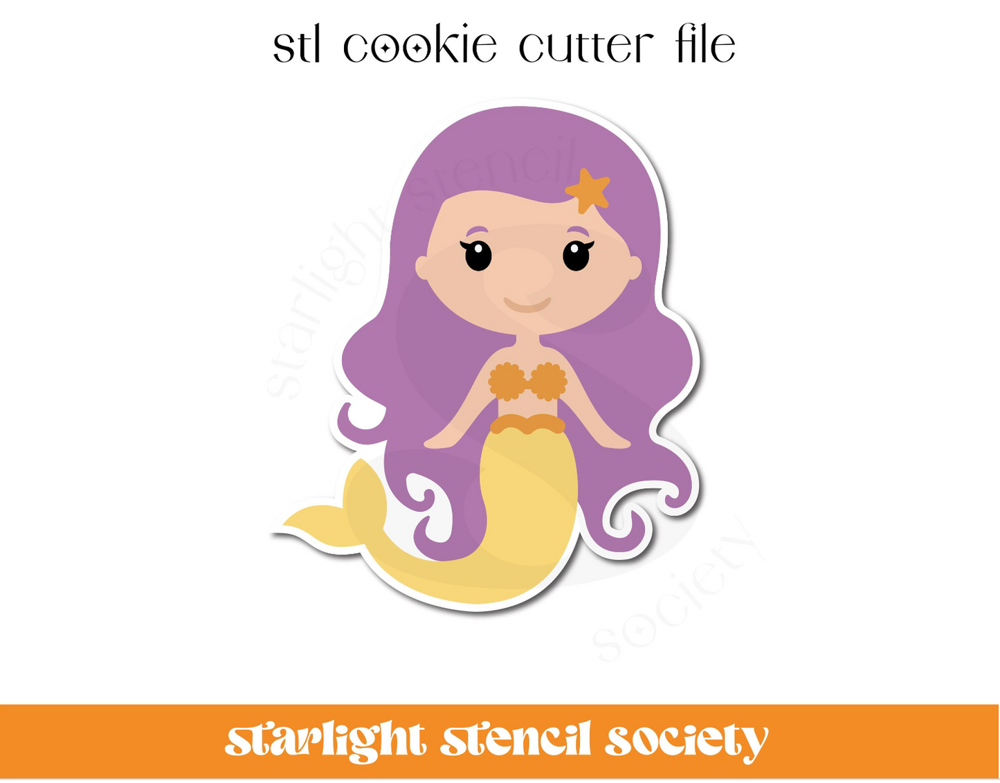 Mermaid STL Cookie Cutter File