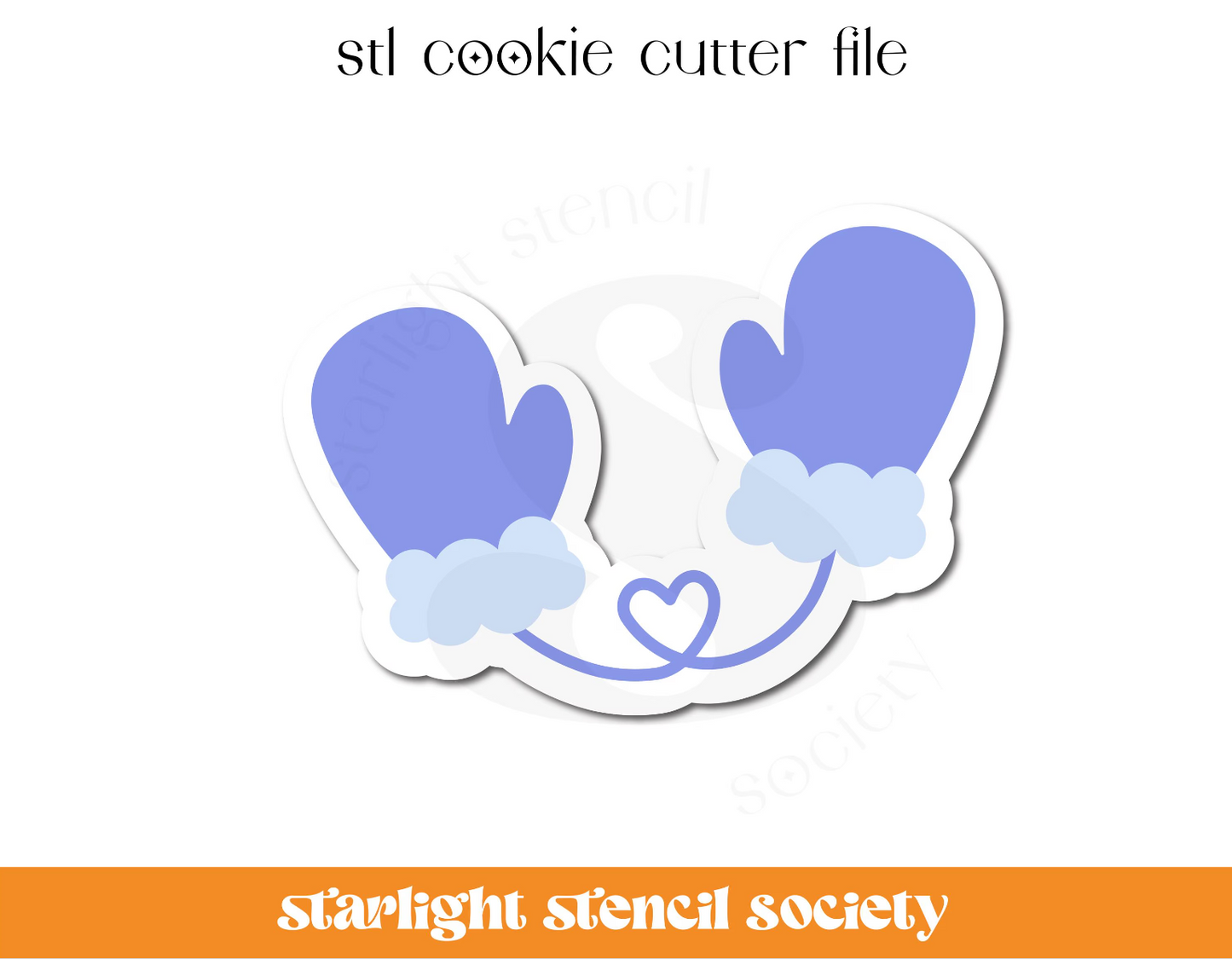 Mittens Heart STL Cookie Cutter File