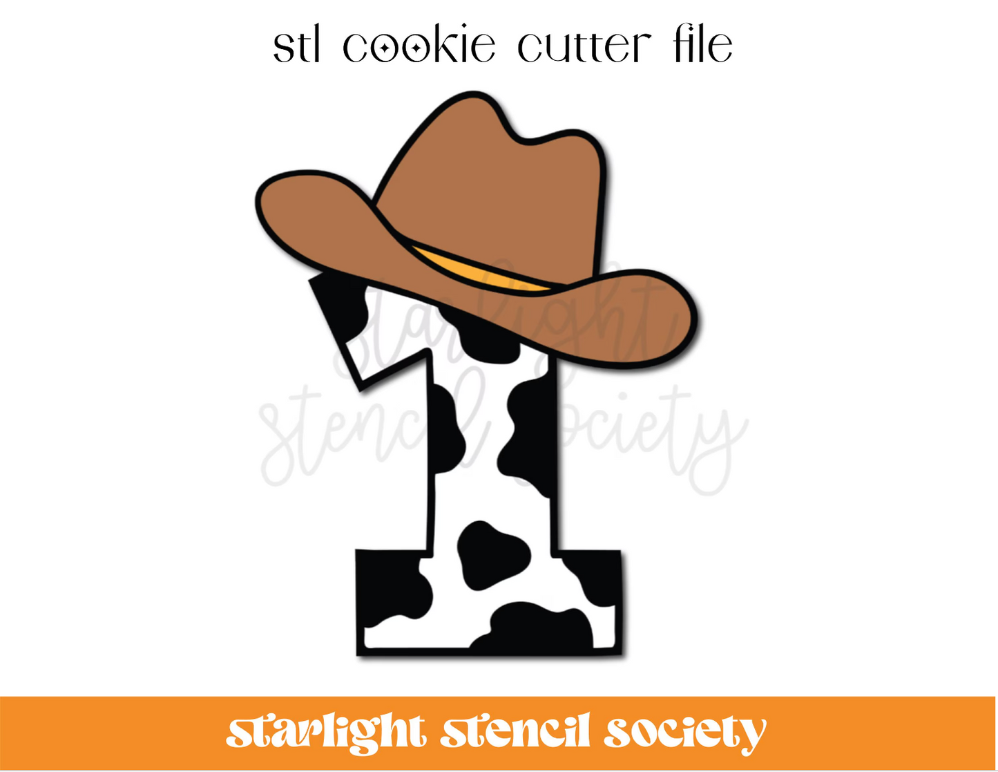 One Cowboy Hat STL Cookie Cutter File