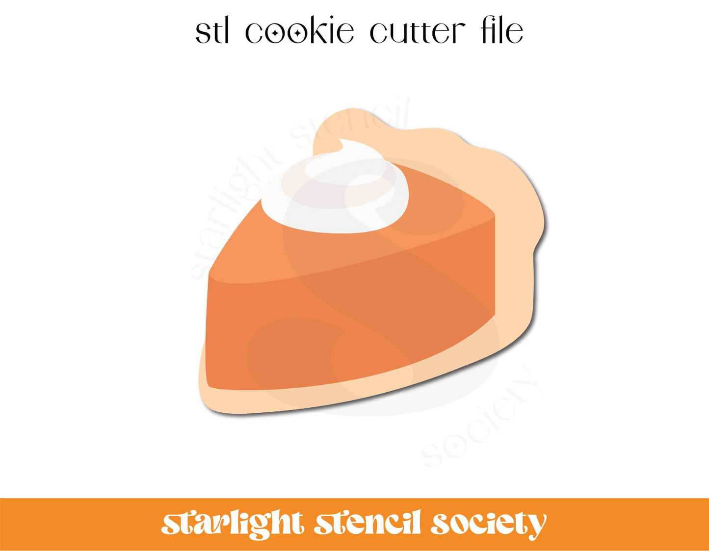 Pumpkin Pie STL Cookie Cutter File