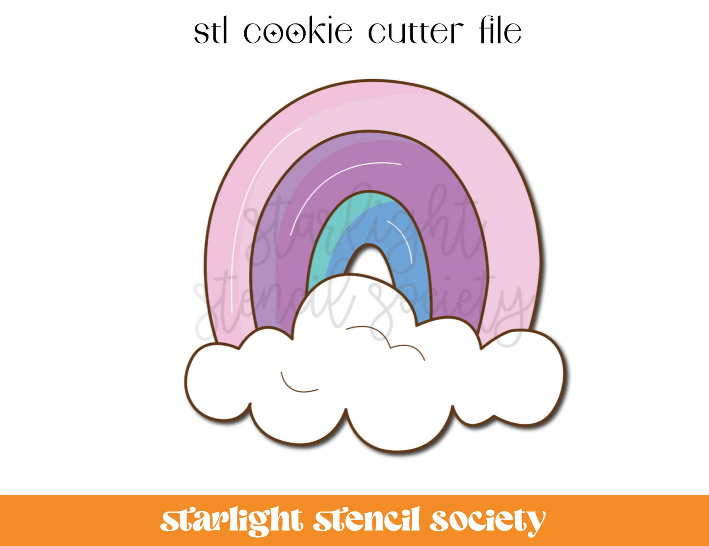 Rainbow STL Cookie Cutter File