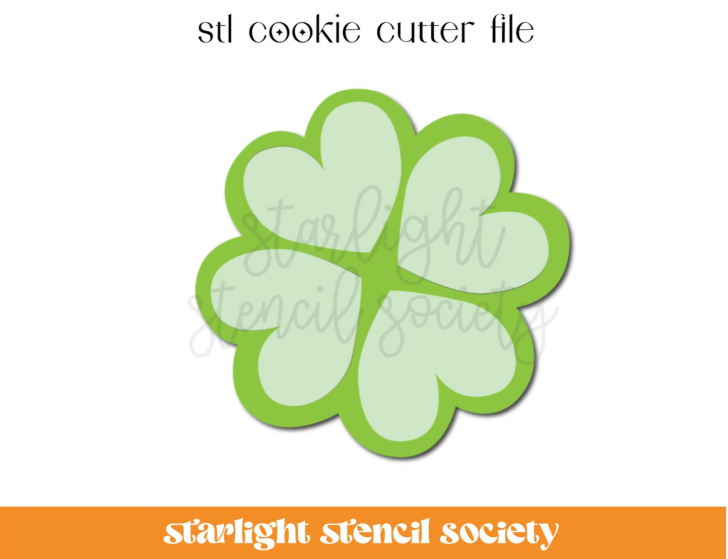 Clover Heart STL Cookie Cutter File