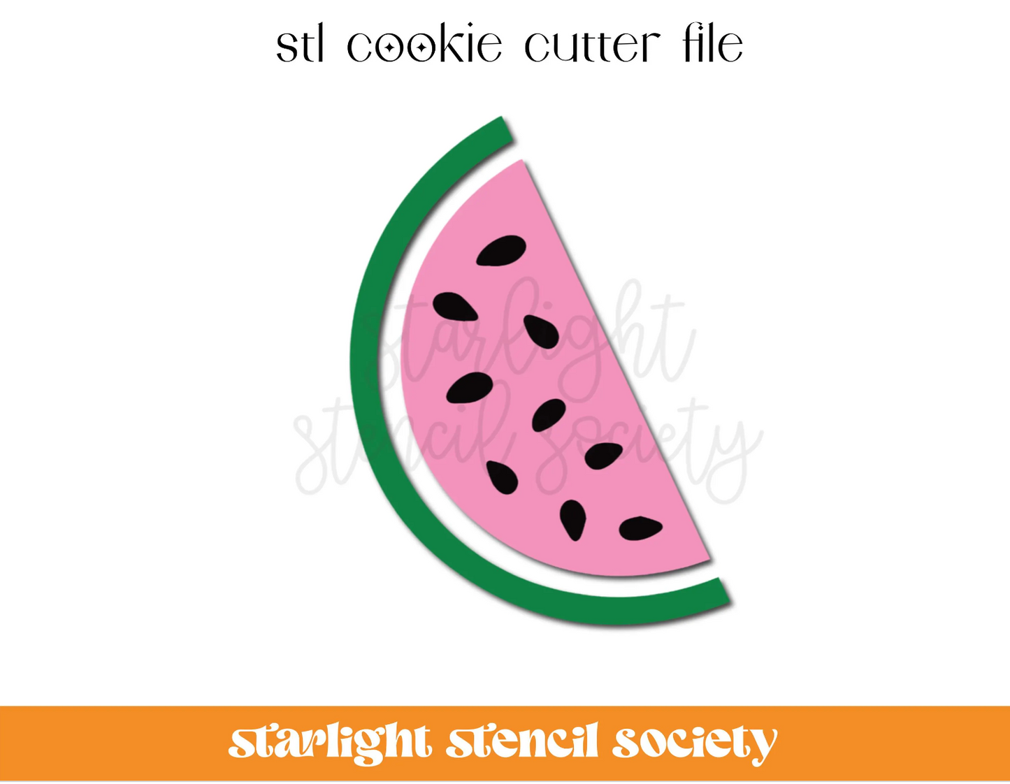 Watermelon Half STL Cookie Cutter File