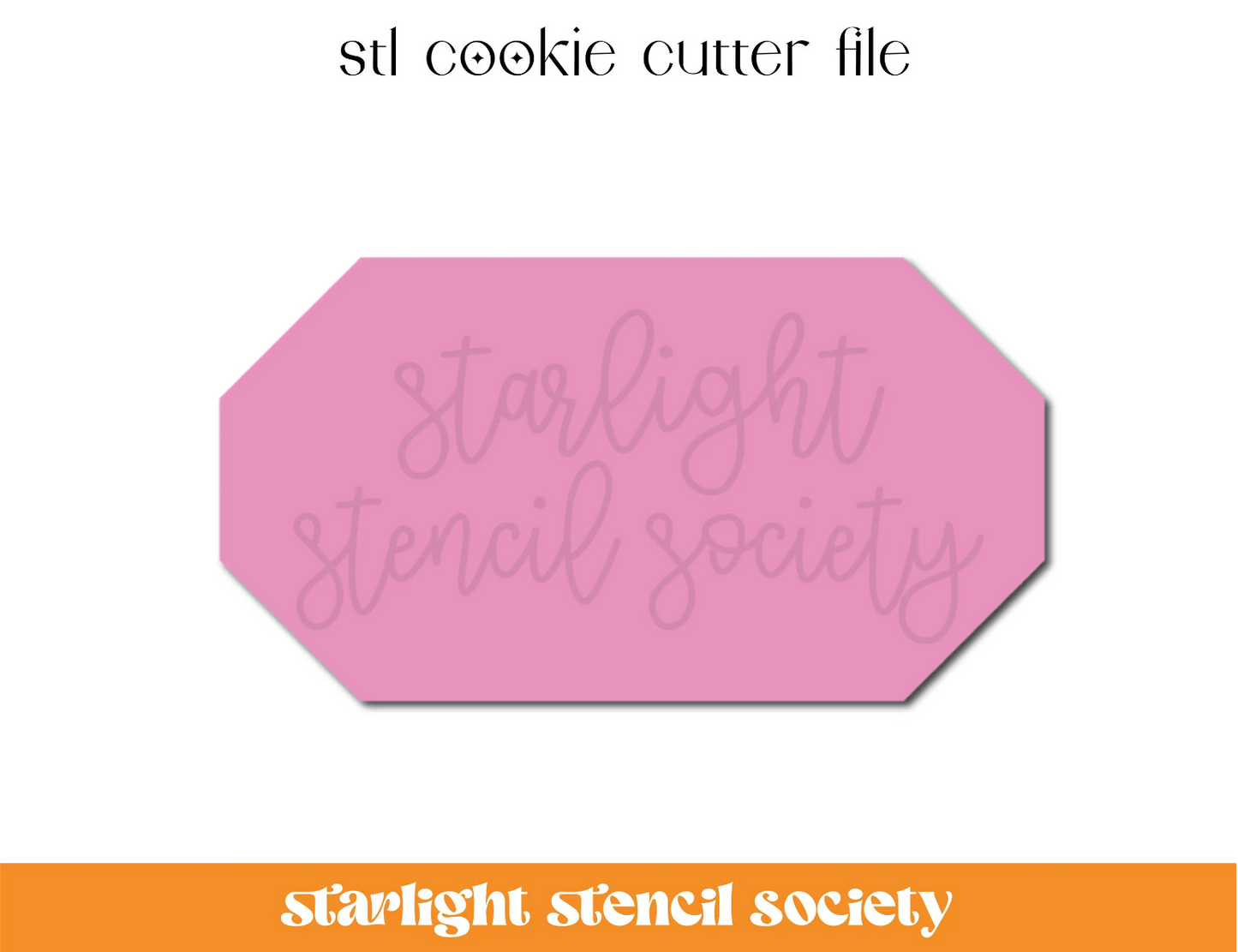 Skinny Octagon STL Cookie Cutter File