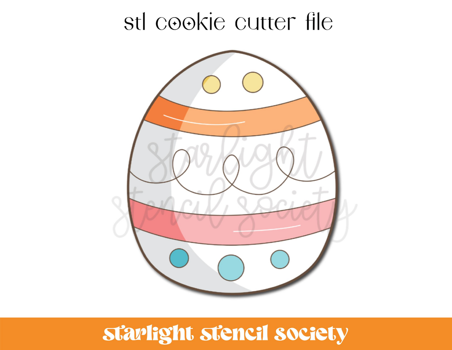 Easter Egg STL Cookie Cutter File