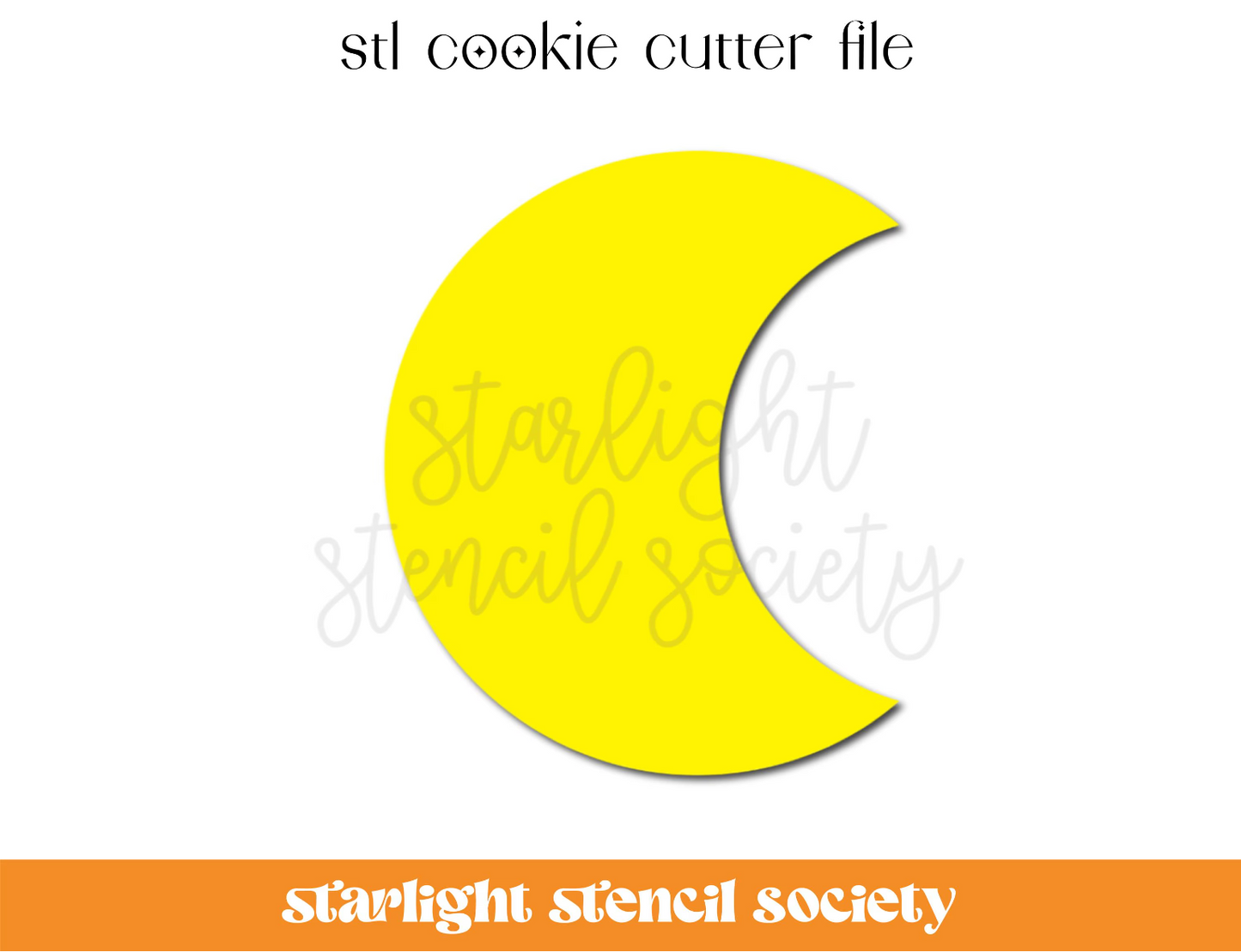 Crescent Moon STL Cookie Cutter File