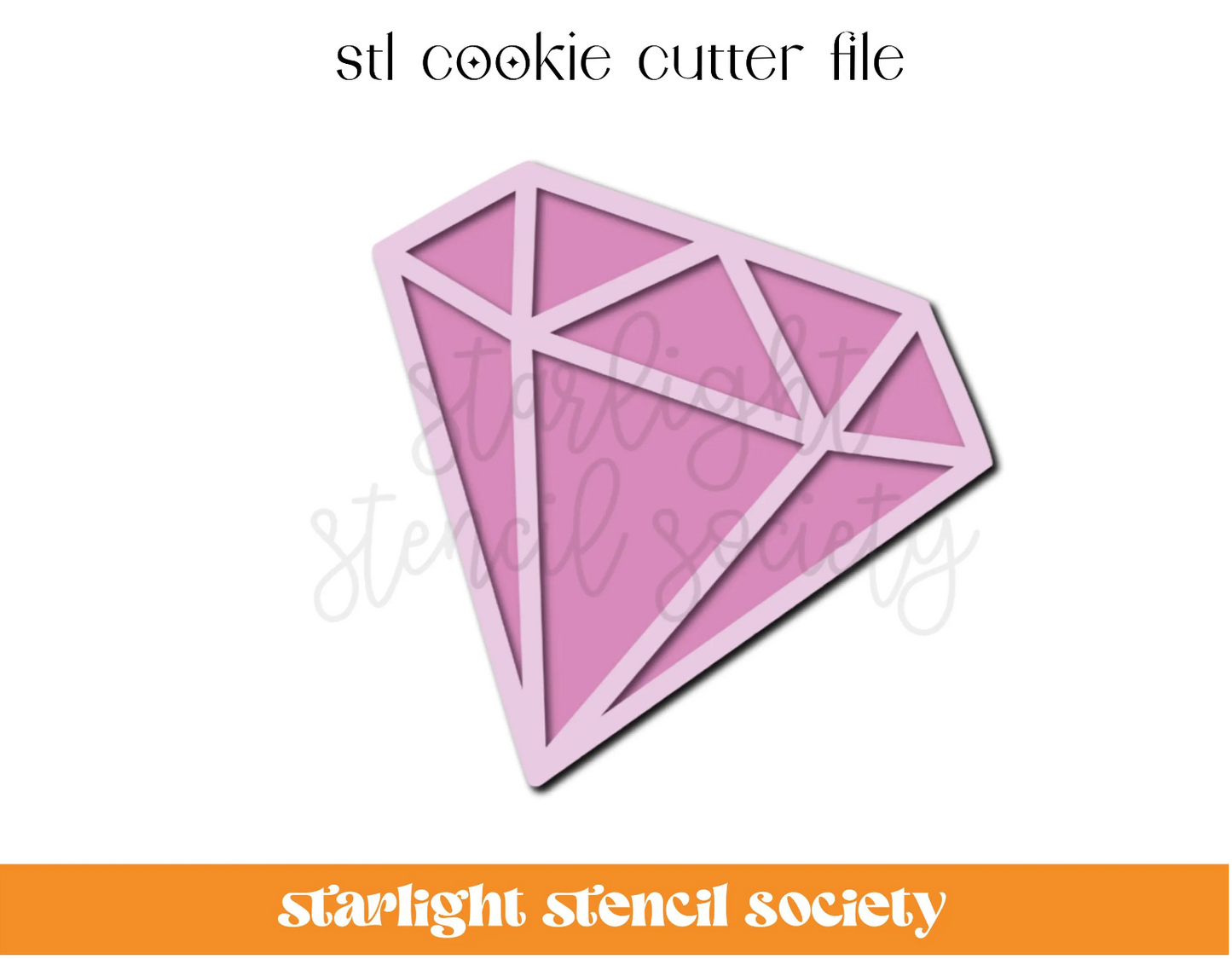 Diamond STL Cookie Cutter File