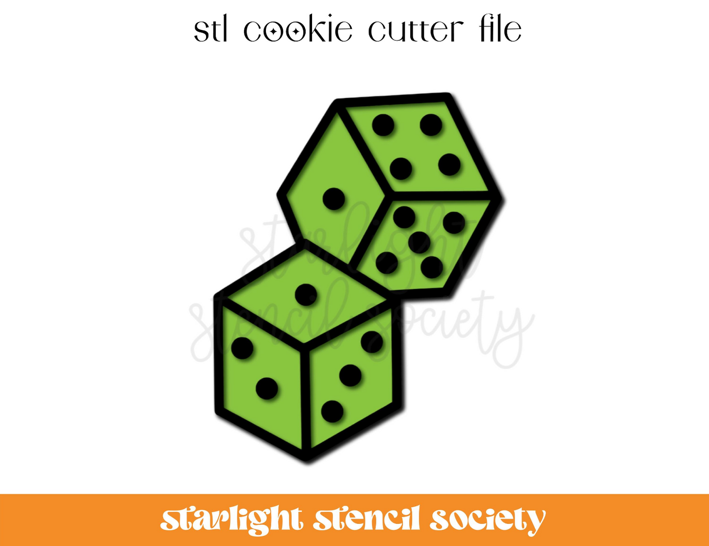 Dice STL Cookie Cutter File