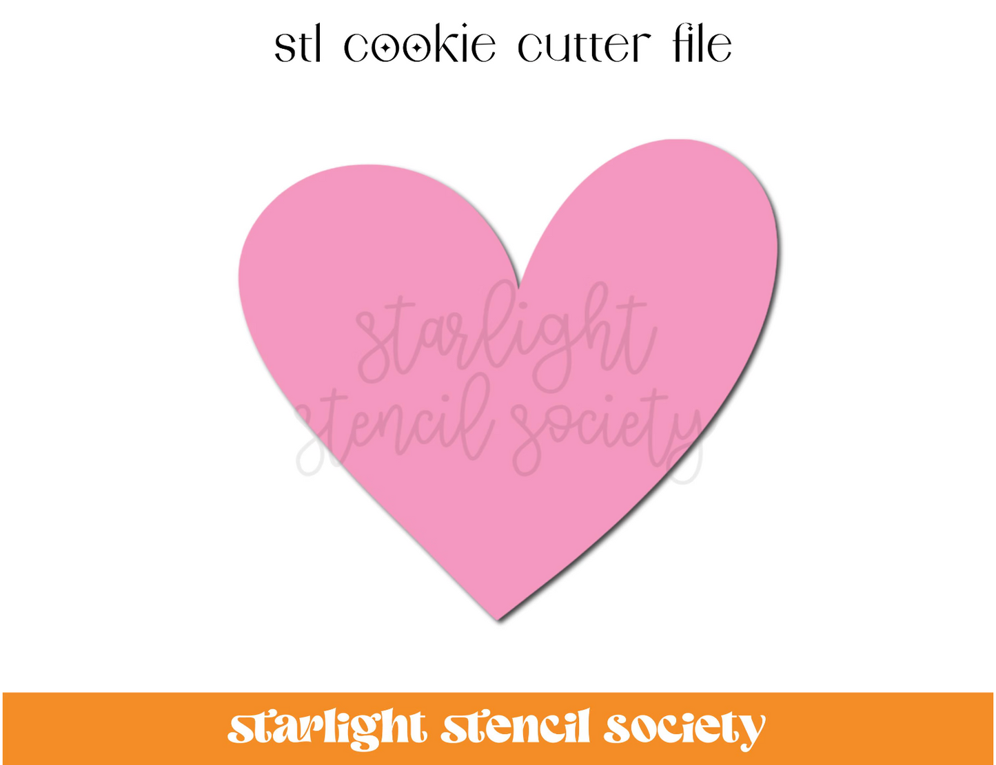 Lara Heart STL Cookie Cutter File