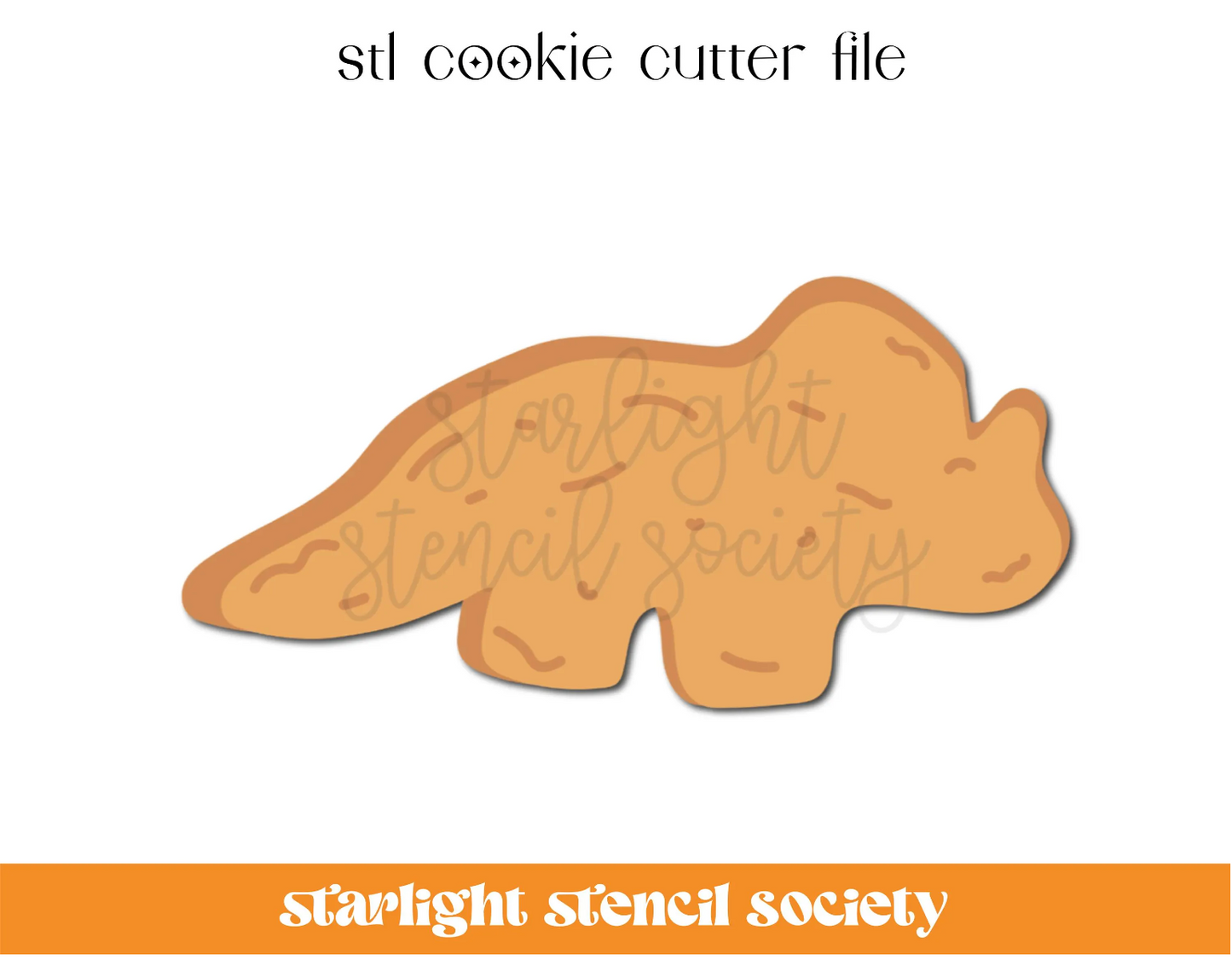 Dino Chicken Nugget 4 STL Cookie Cutter File