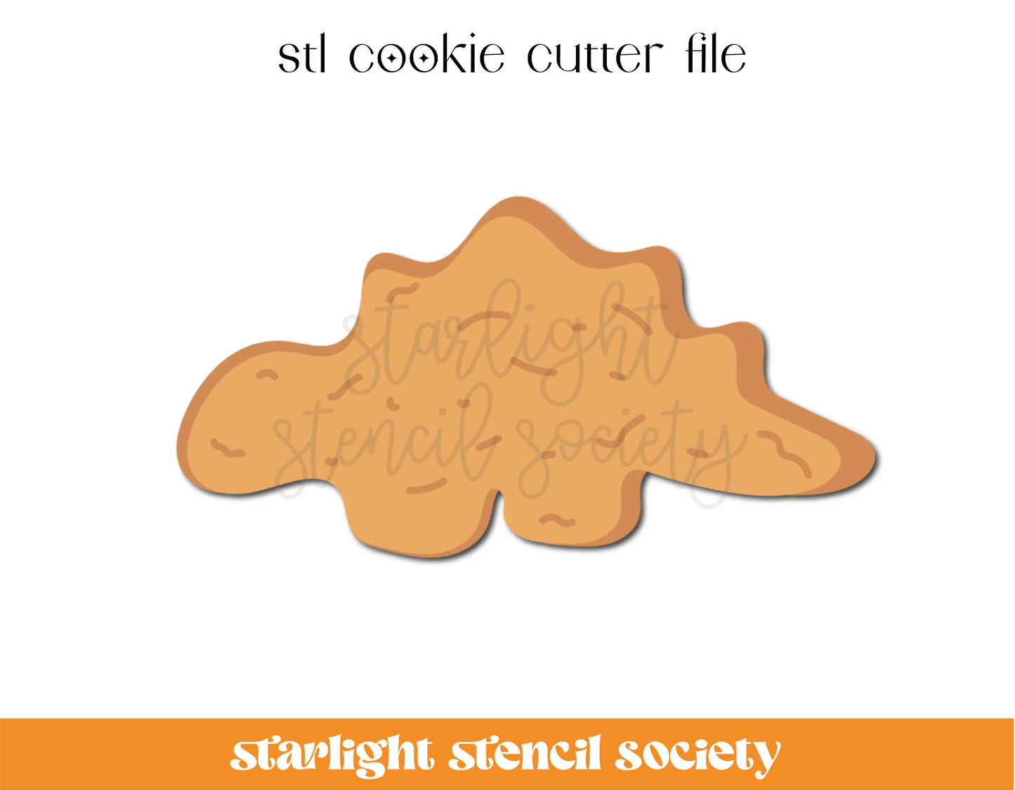 Dino Chicken Nugget 5 STL Cookie Cutter File