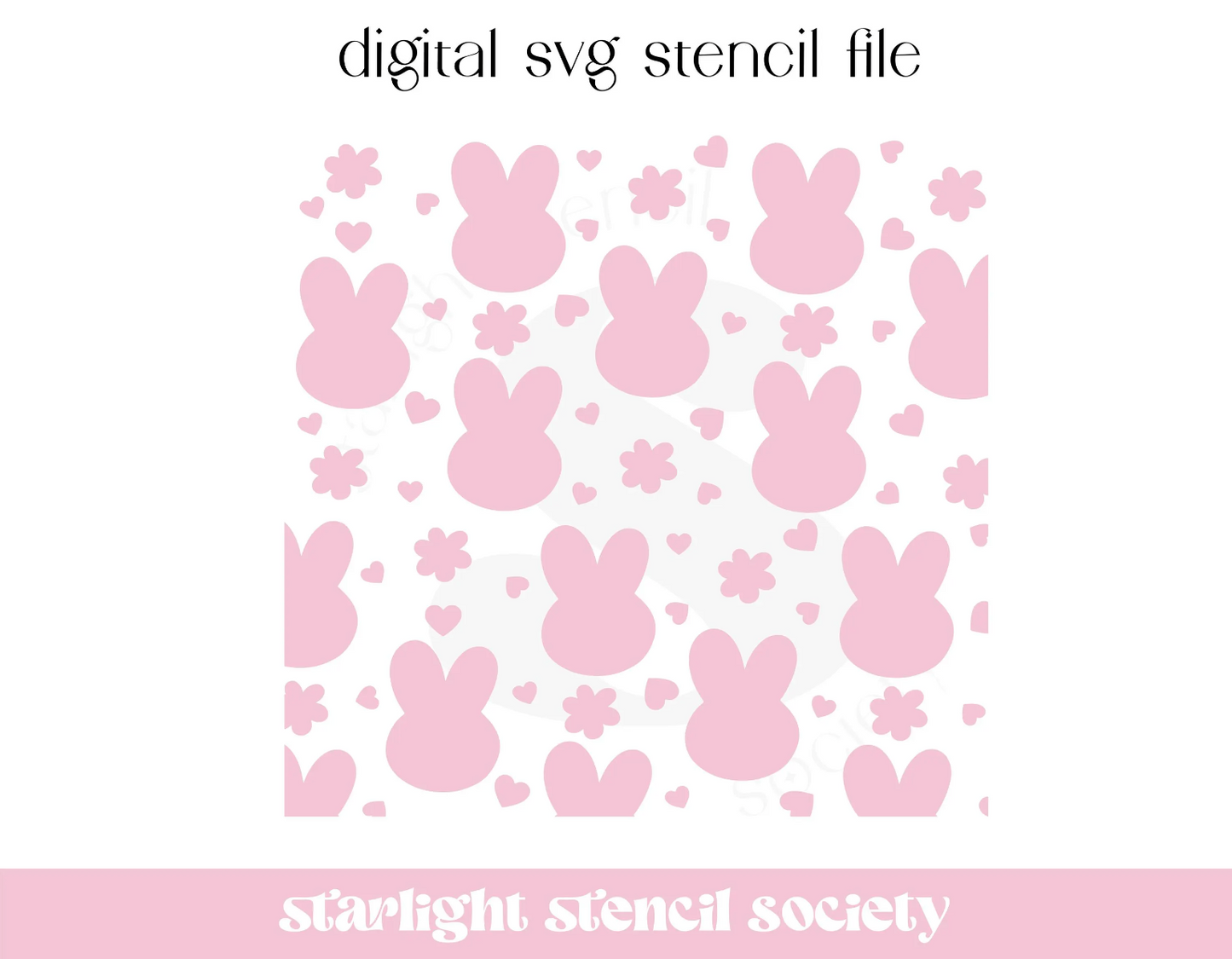 Bunny Flower Hearts SVG FIle