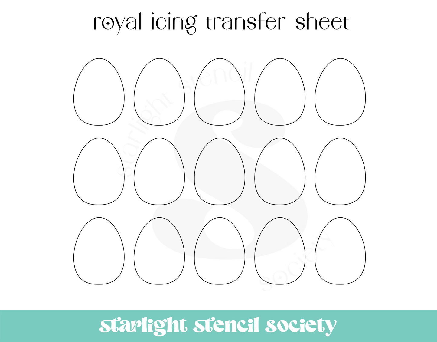 Egg Royal Icing Transfer Sheet