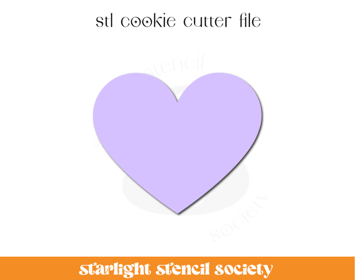 Basic Heart STL Cookie Cutter File