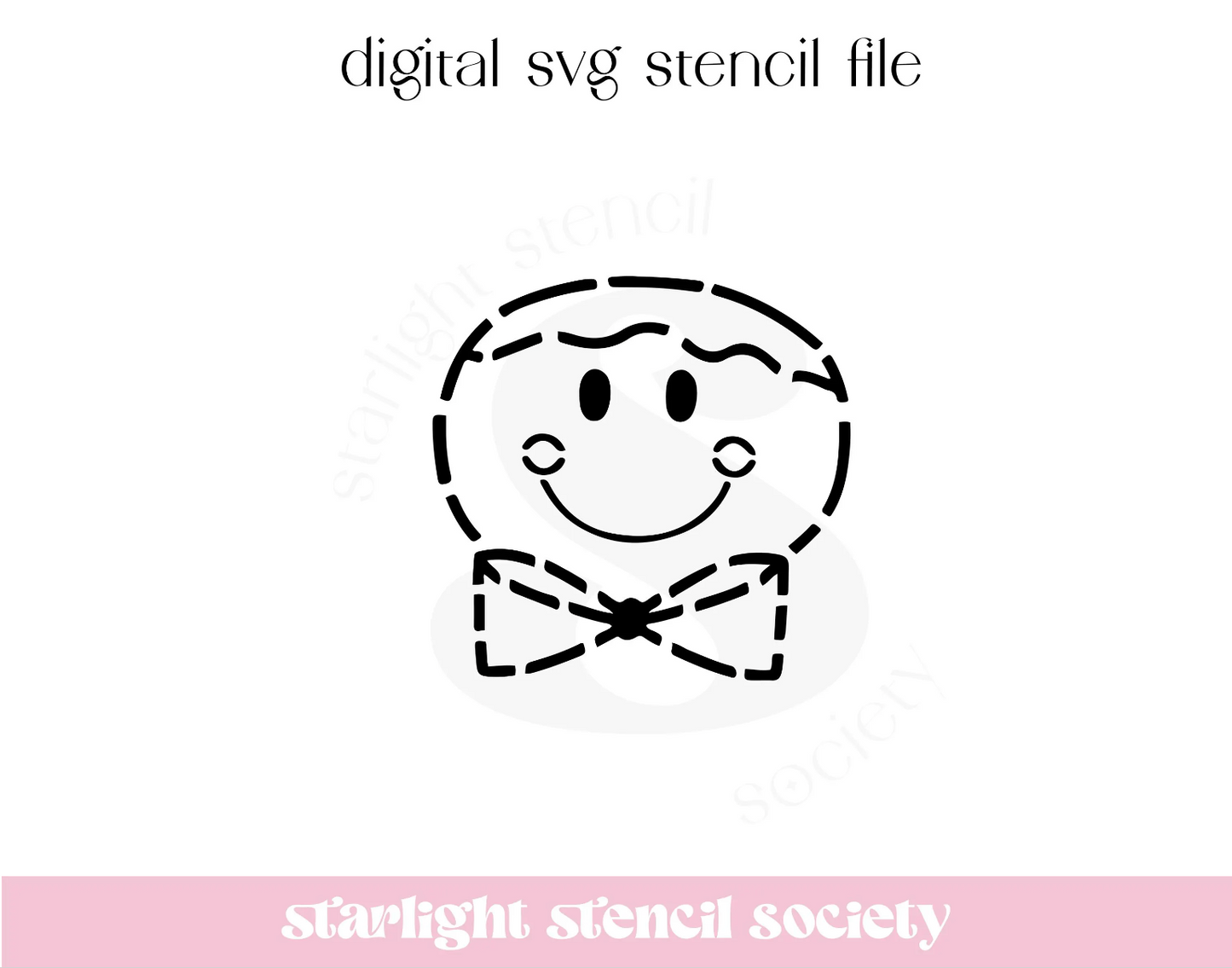Bowtie Gingerbread PYO SVG File