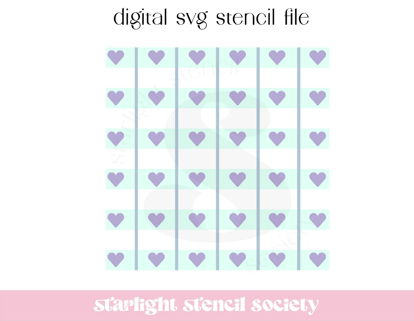 Heart Plaid 3 part SVG File