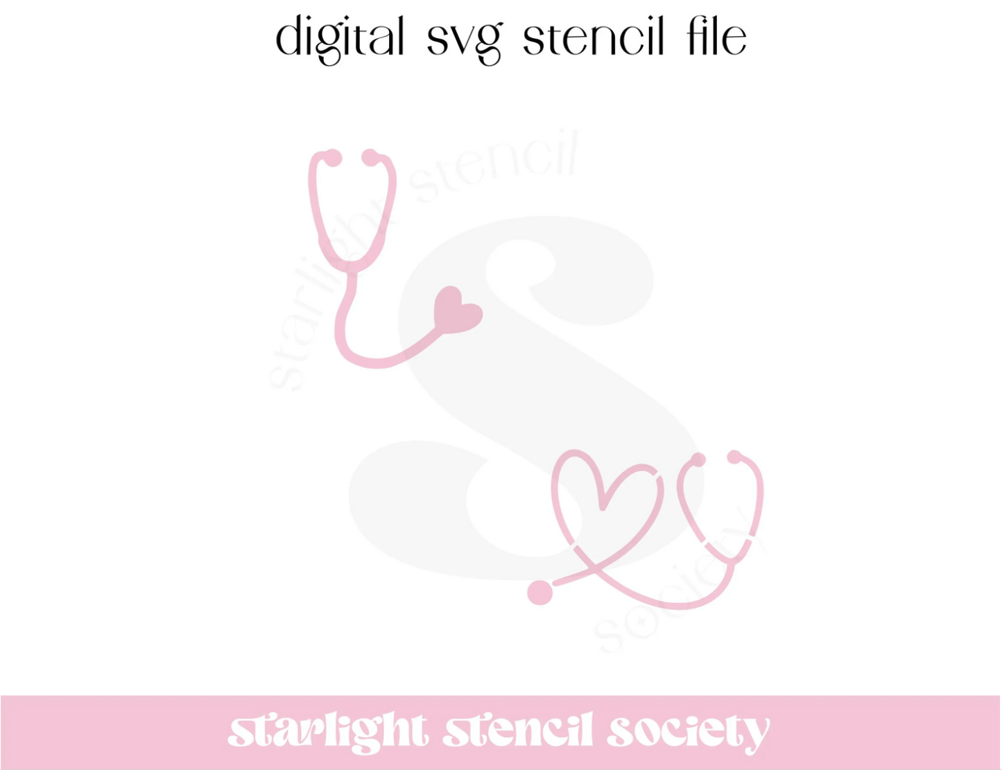 Nurse Stethoscope Heart SVG File