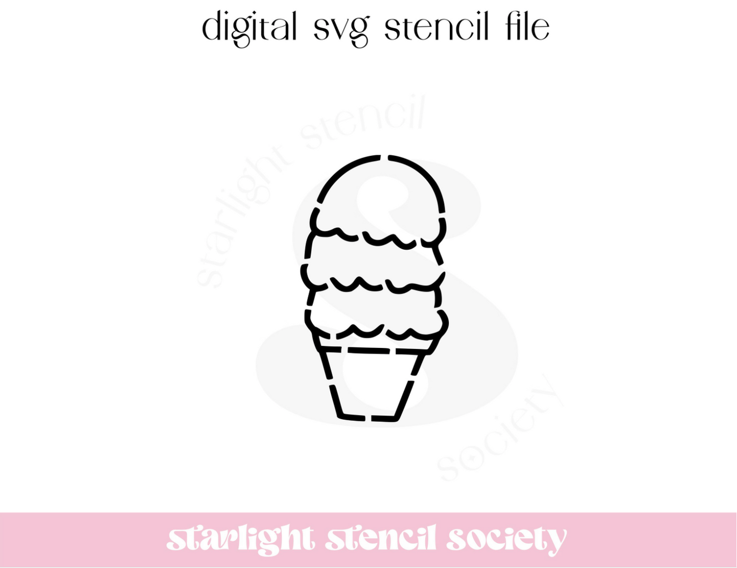 3 Scoop Ice Cream PYO SVG File