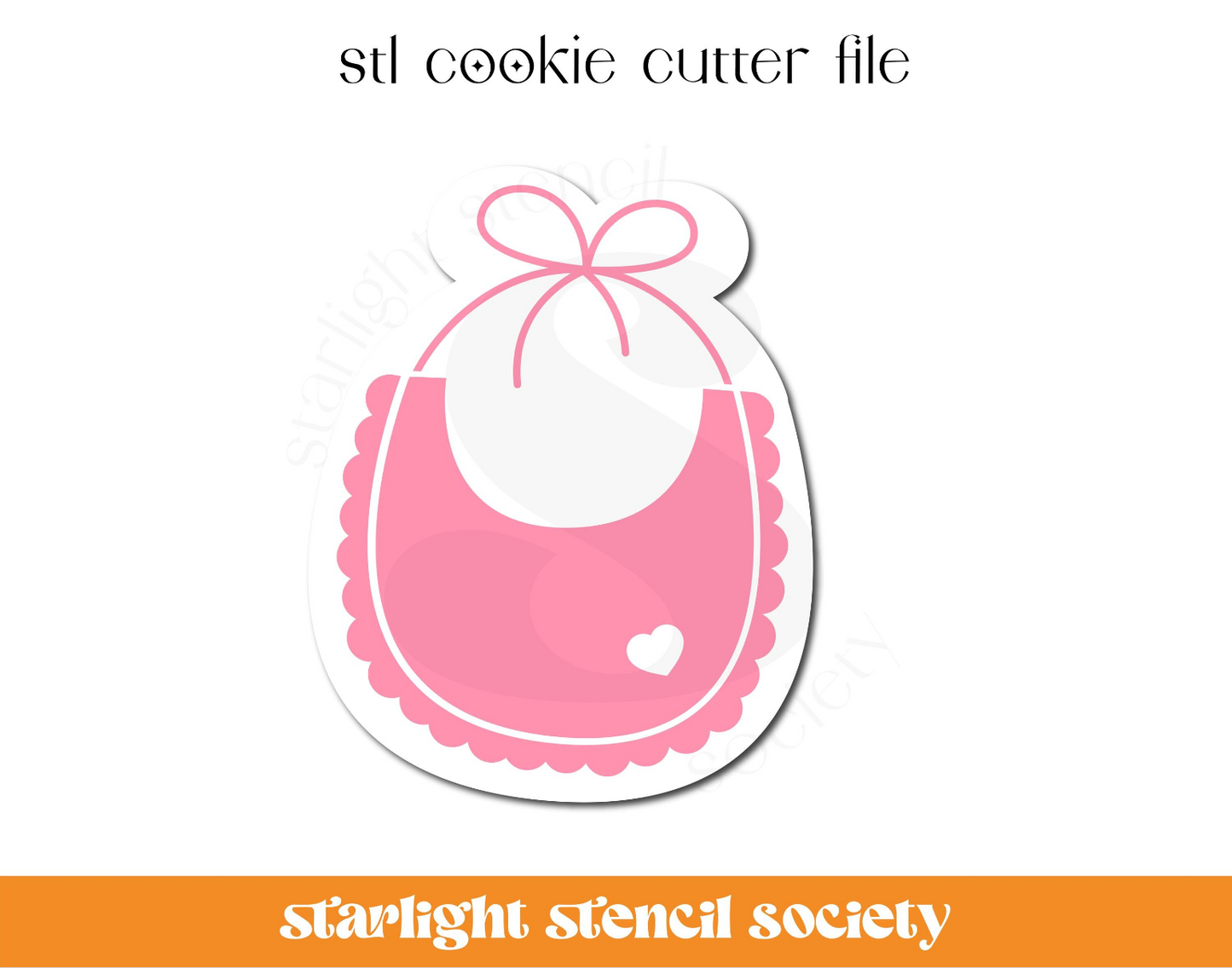 Baby Bib STL Cookie Cutter File