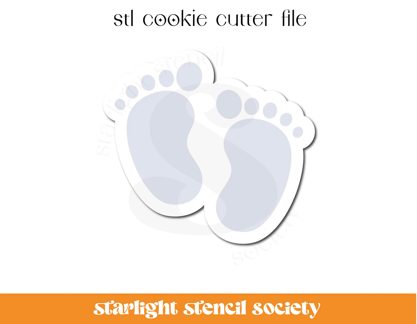 Baby Feet STL Cookie Cutter File