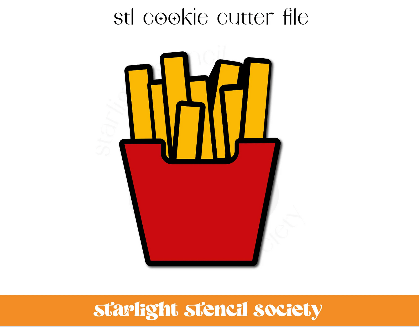 Fries STL Cookie Cutter File