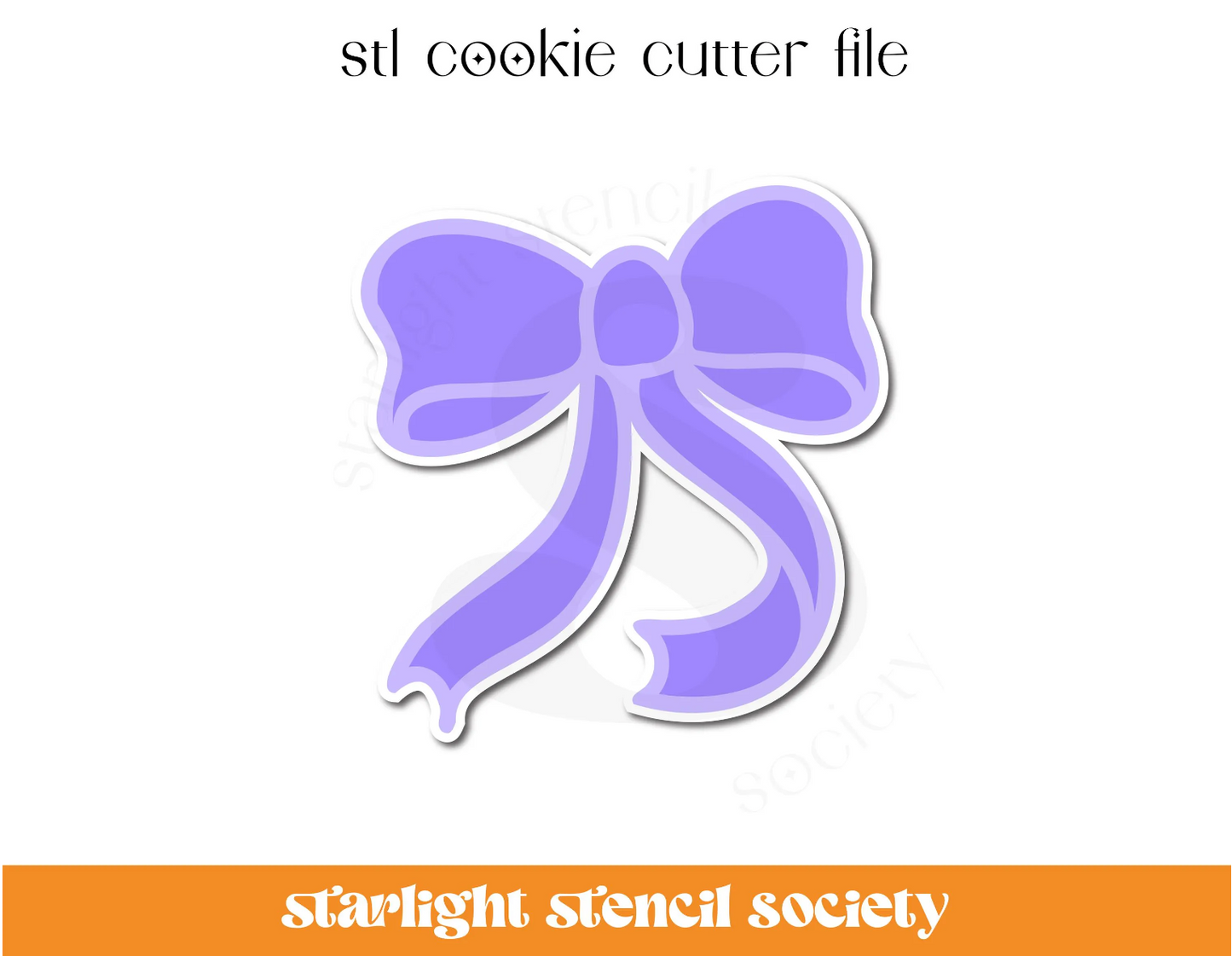 Bow 2 Coquette STL Cookie Cutter File