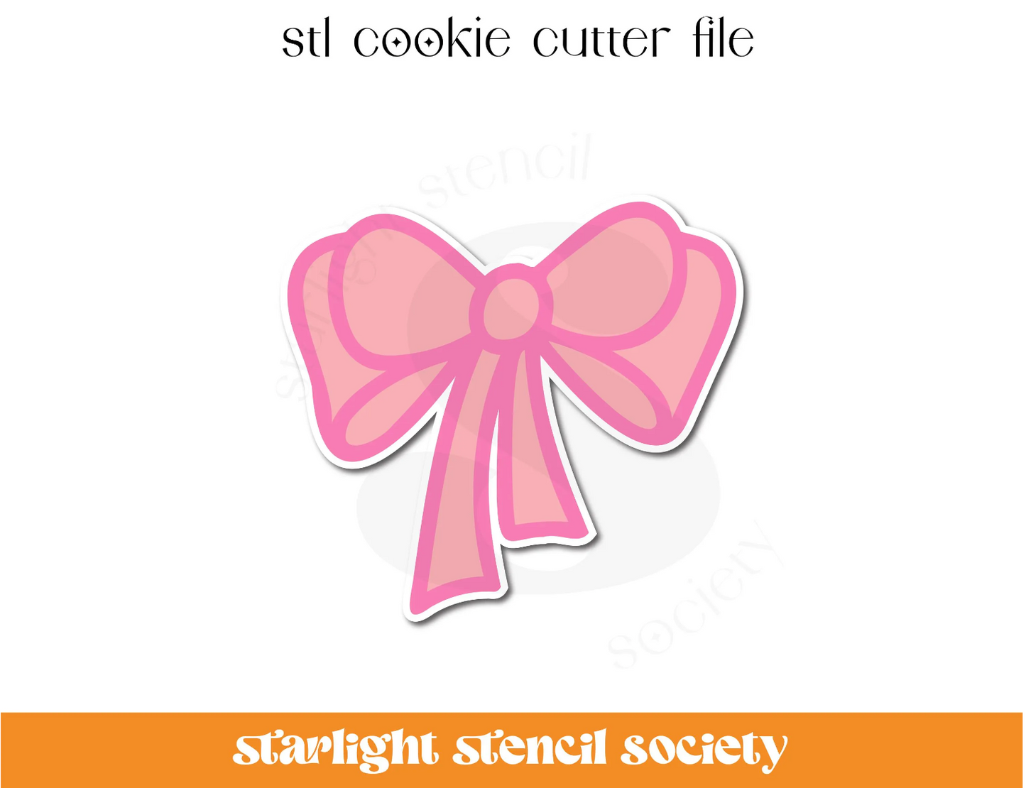Bow 3 Coquette STL Cookie Cutter File