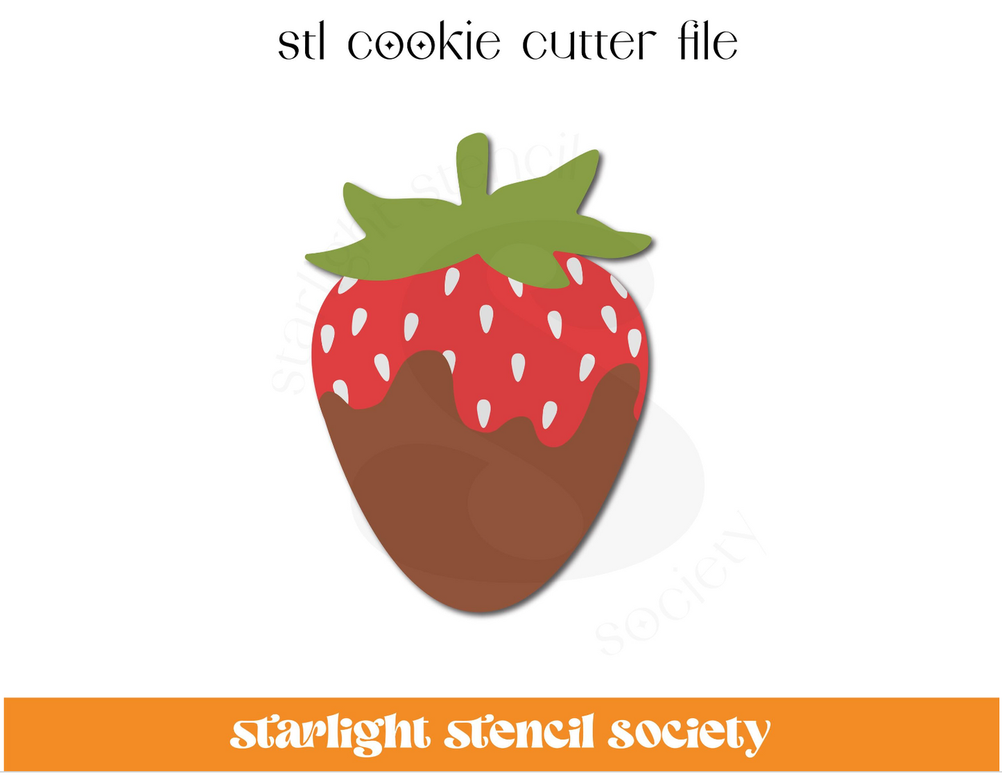 Strawberry STL Cookie Cutter File