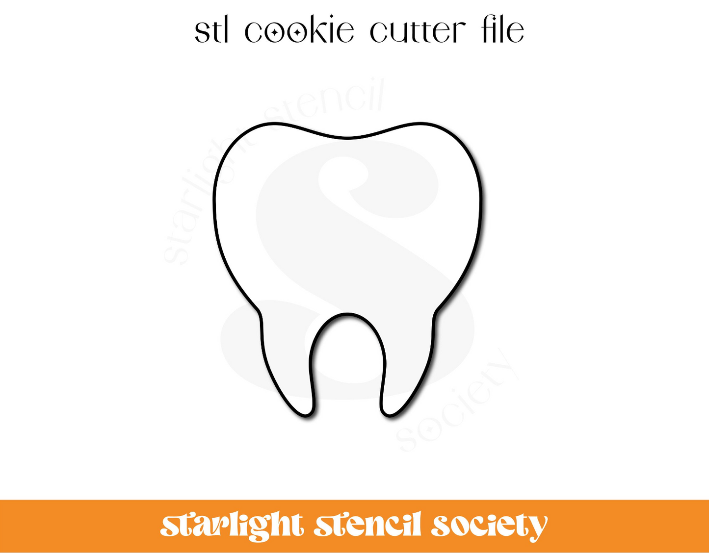 Tooth STL Cookie Cutter File