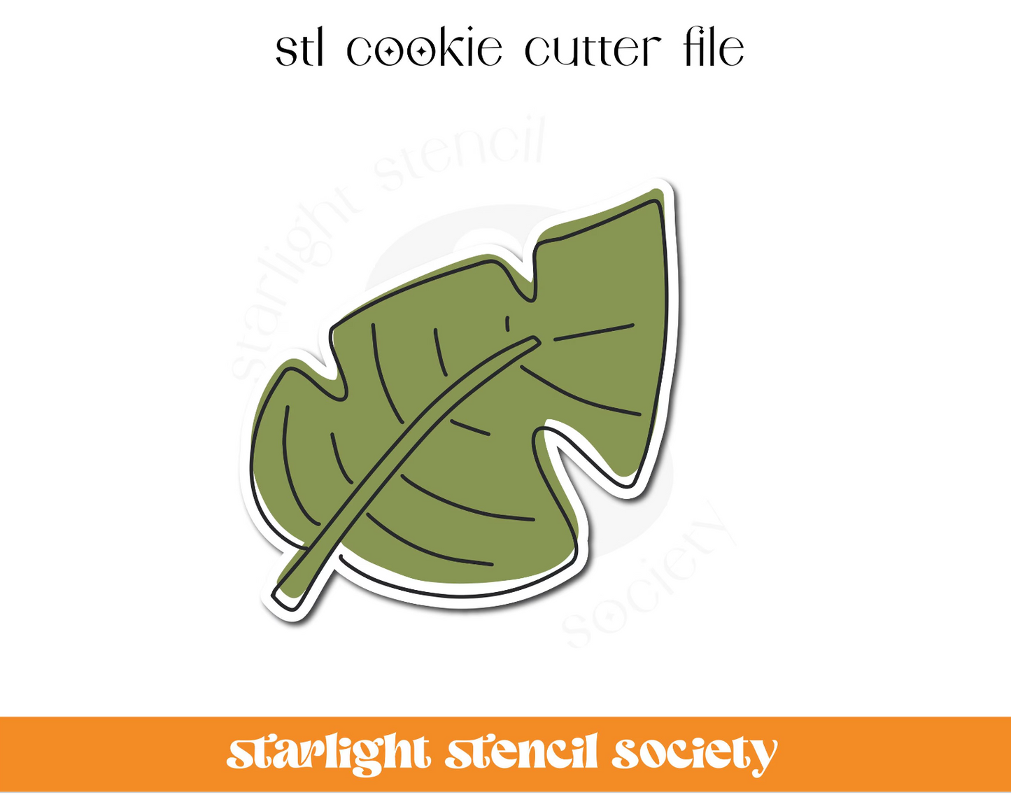 Tropical Leaf STL Cookie Cutter File