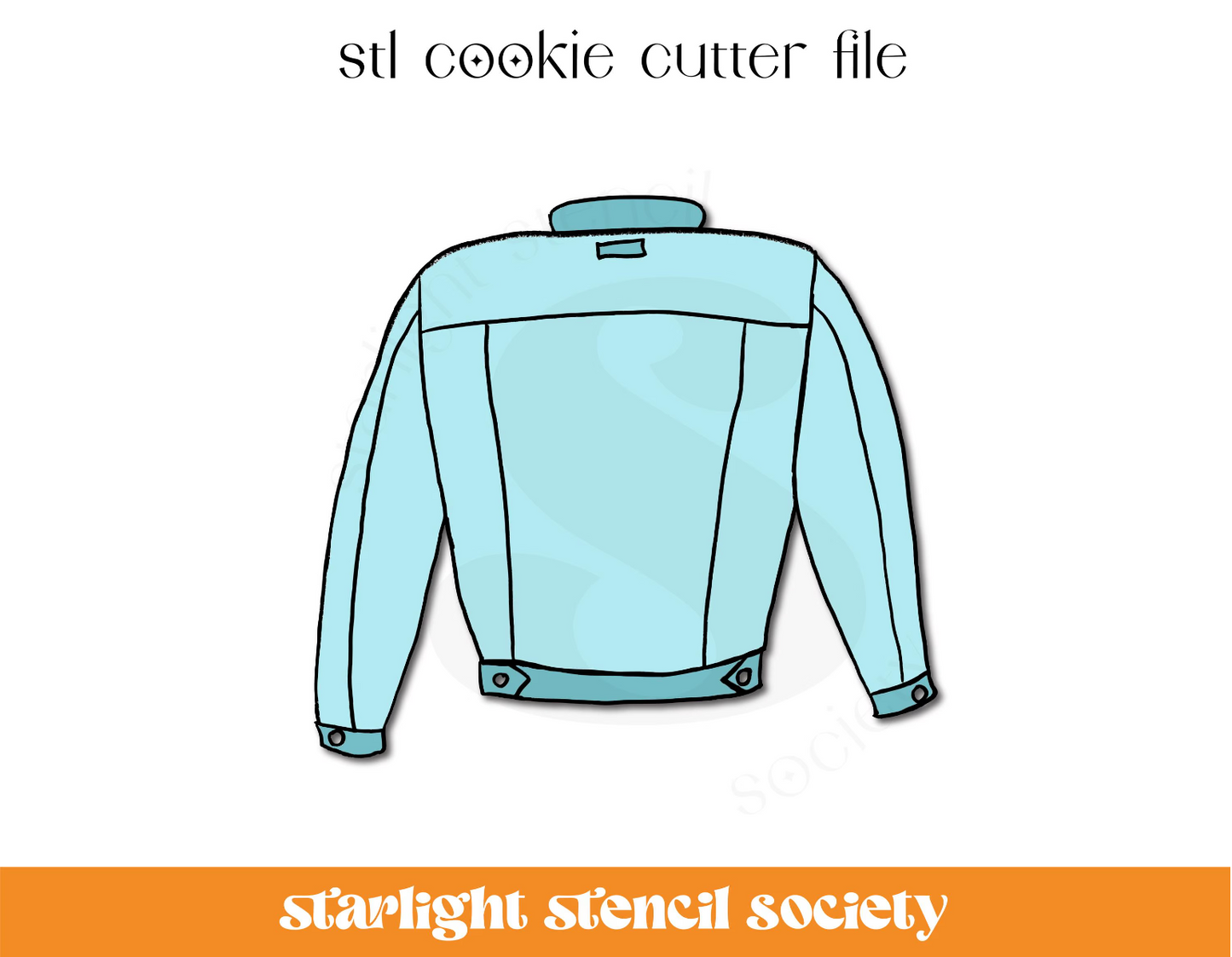 Jean Jacket STL Cookie Cutter File