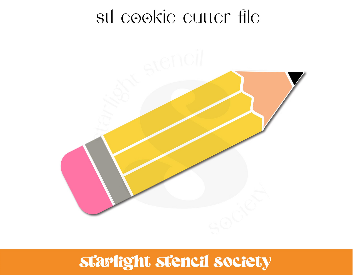 Pencil STL Cookie Cutter File