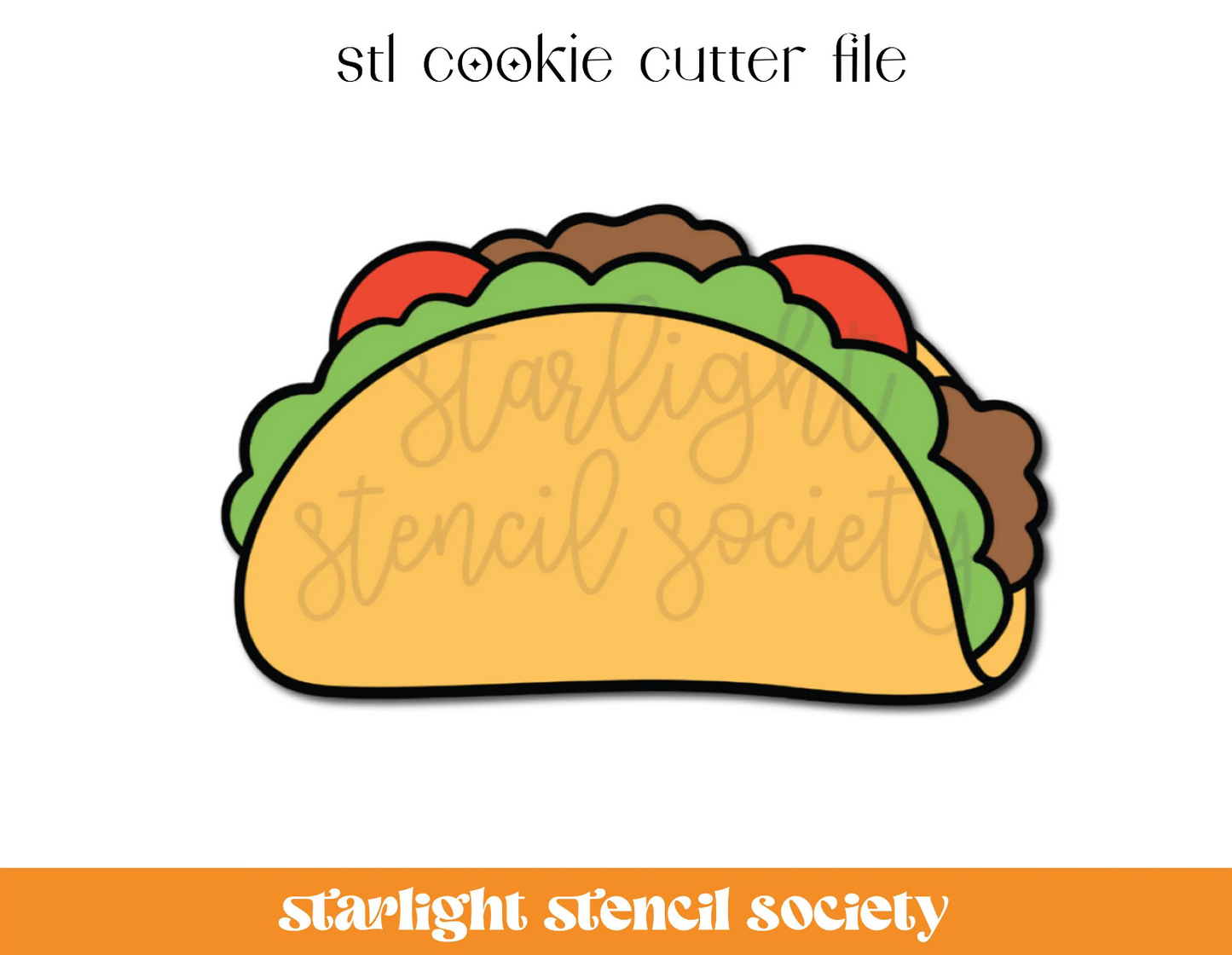 Taco STL Cookie Cutter File