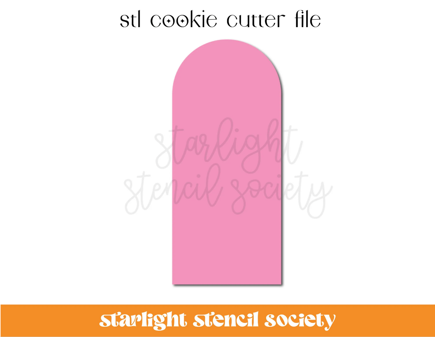 Skinny Arch STL Cookie Cutter File