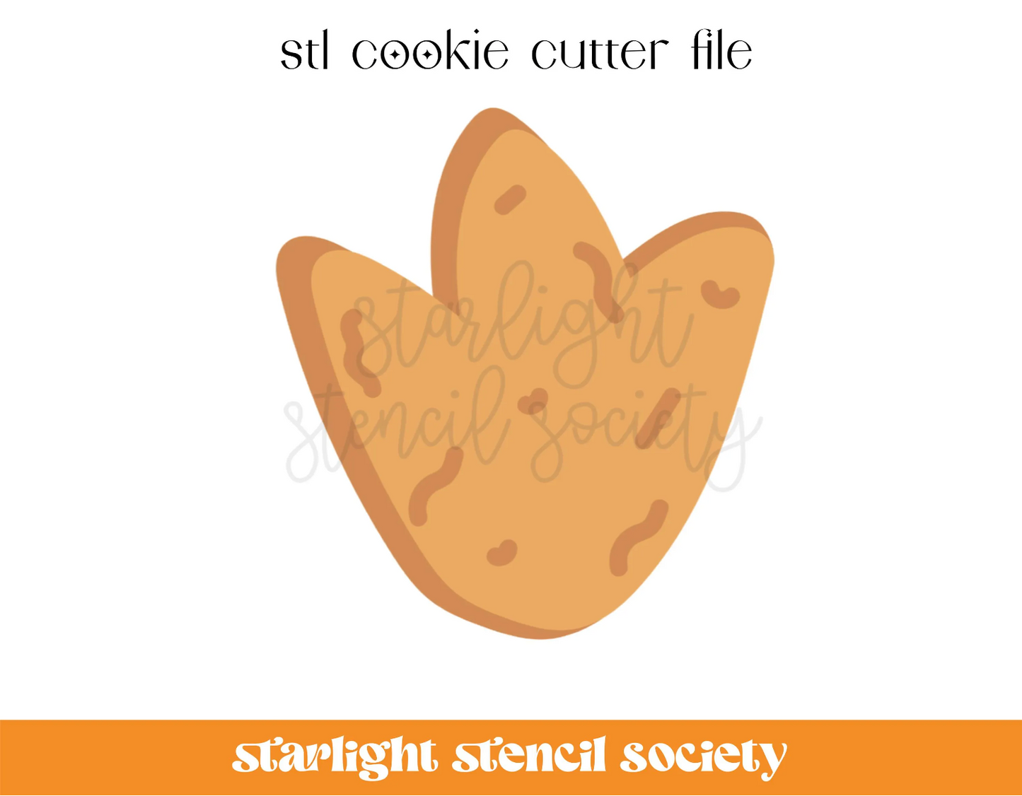 Dino Chicken Nugget 1 STL Cookie Cutter File