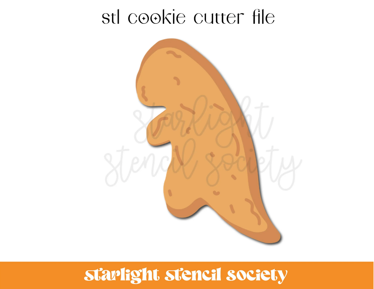 Dino Chicken Nugget 6 STL Cookie Cutter File