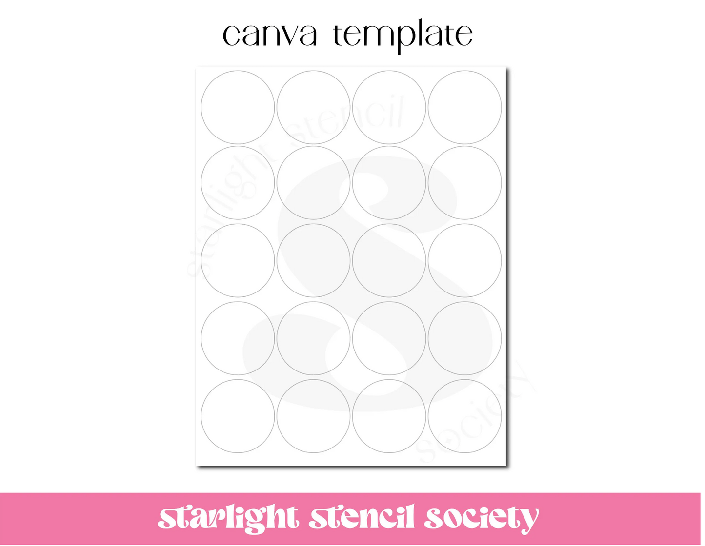 2 inch Circle Tag Canva Templates